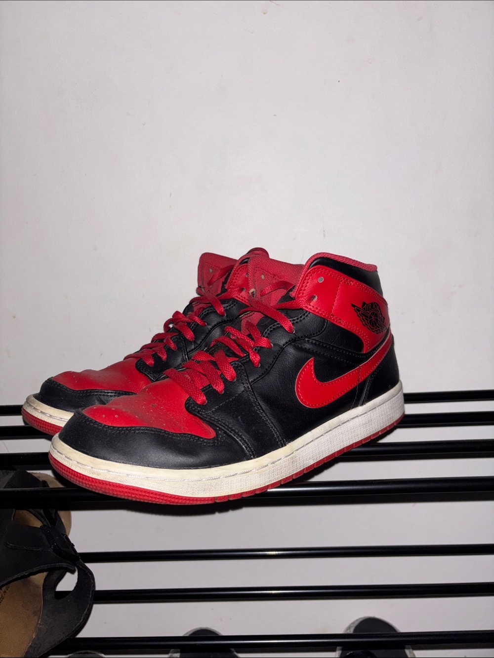 Nike air Jordan Black and Red High-Top Sneakers